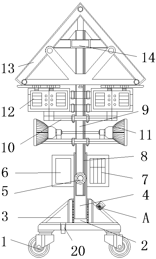 Urban intelligent traffic flow guidance device and method