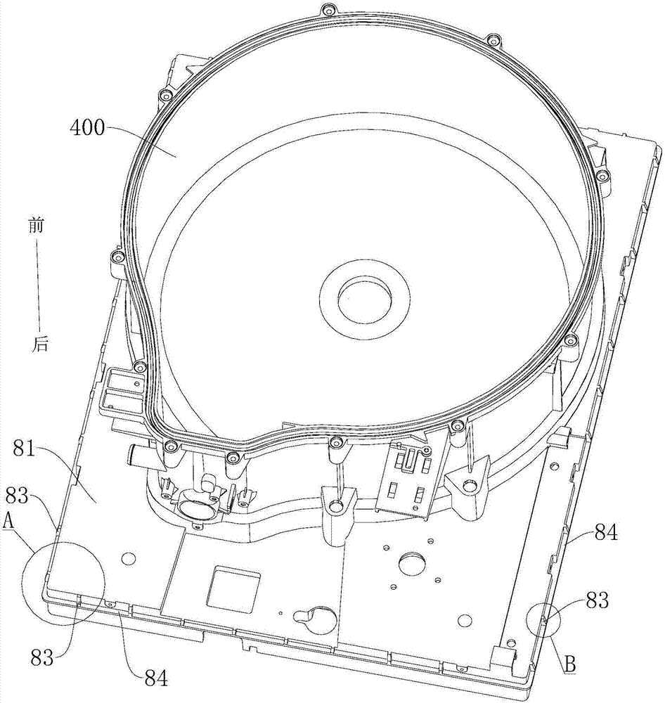 Wall-hanging washing machine and box assembly thereof