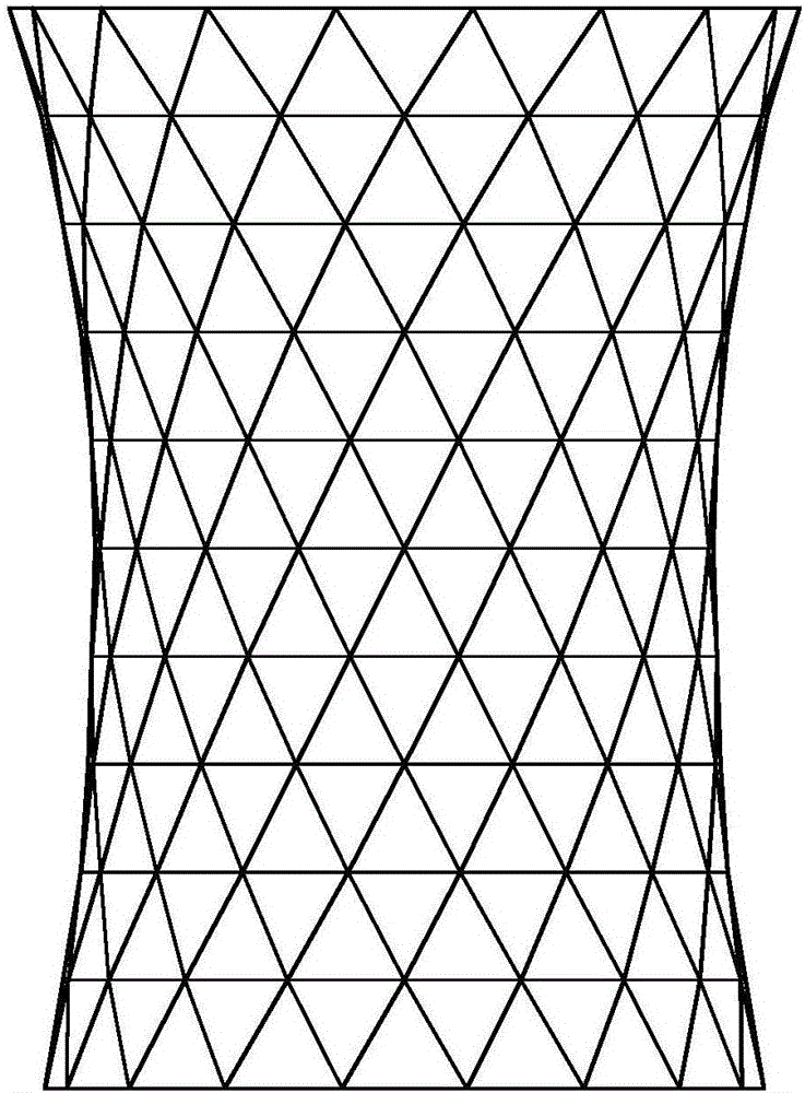 Combined structure composed of steel grid barrel, core barrel and radial flexible cable tray