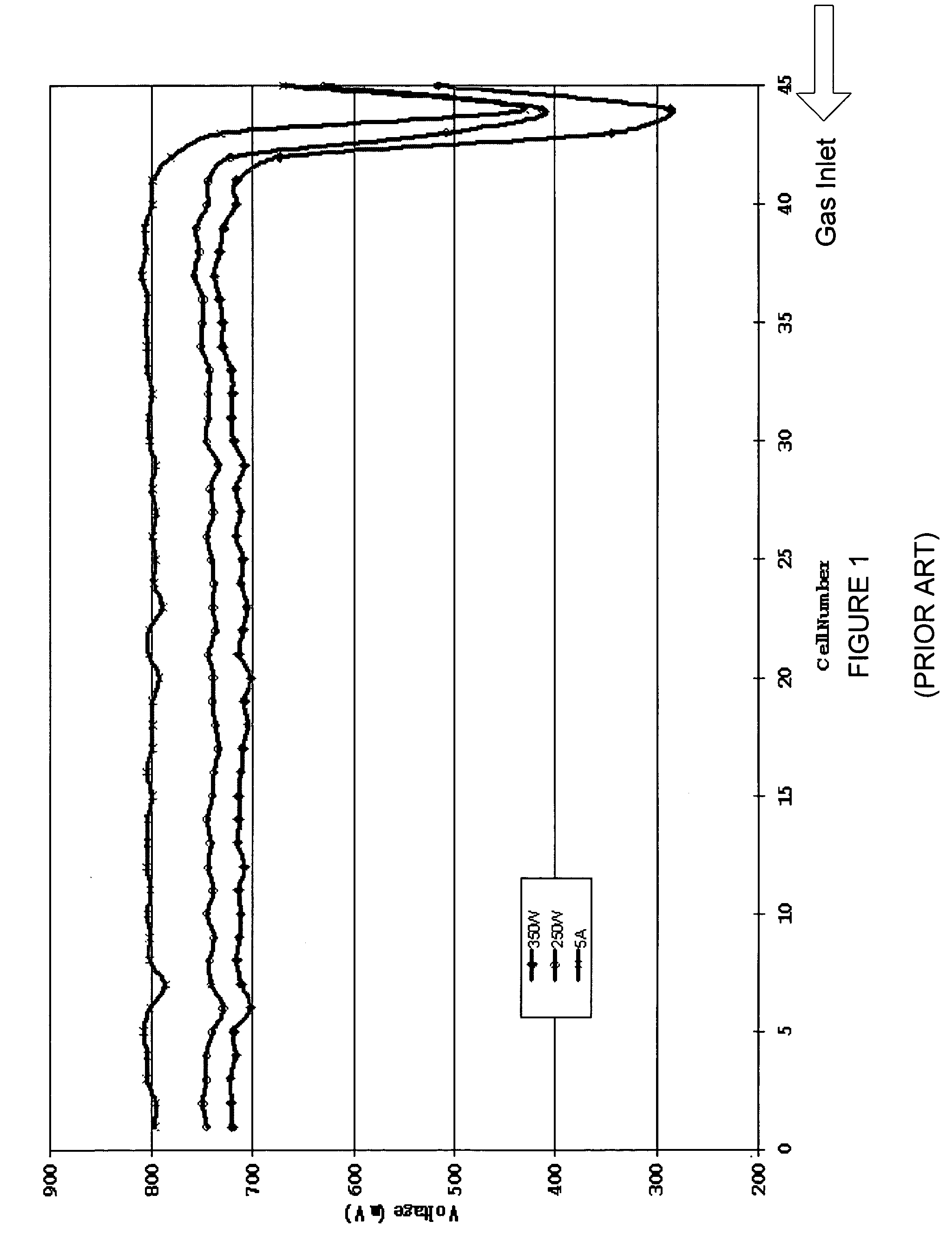 Fuel cell stack with even distributing gas manifolds