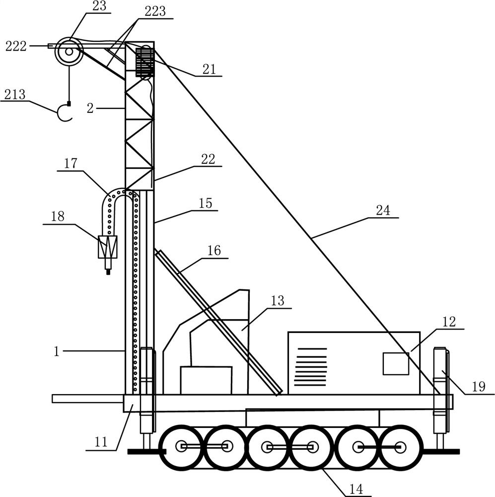 Drilling and installation integrated bolt construction equipment and using method thereof