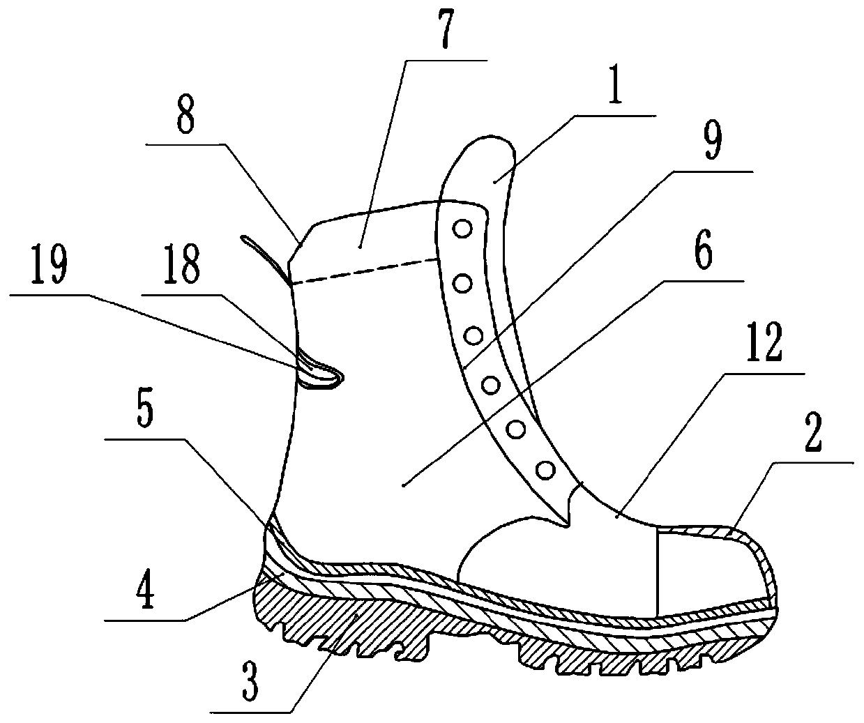Rescue shoe with multiple protective functions