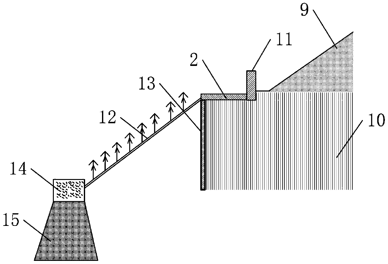 Multi-stage purification landscape structure along river slope and construction method