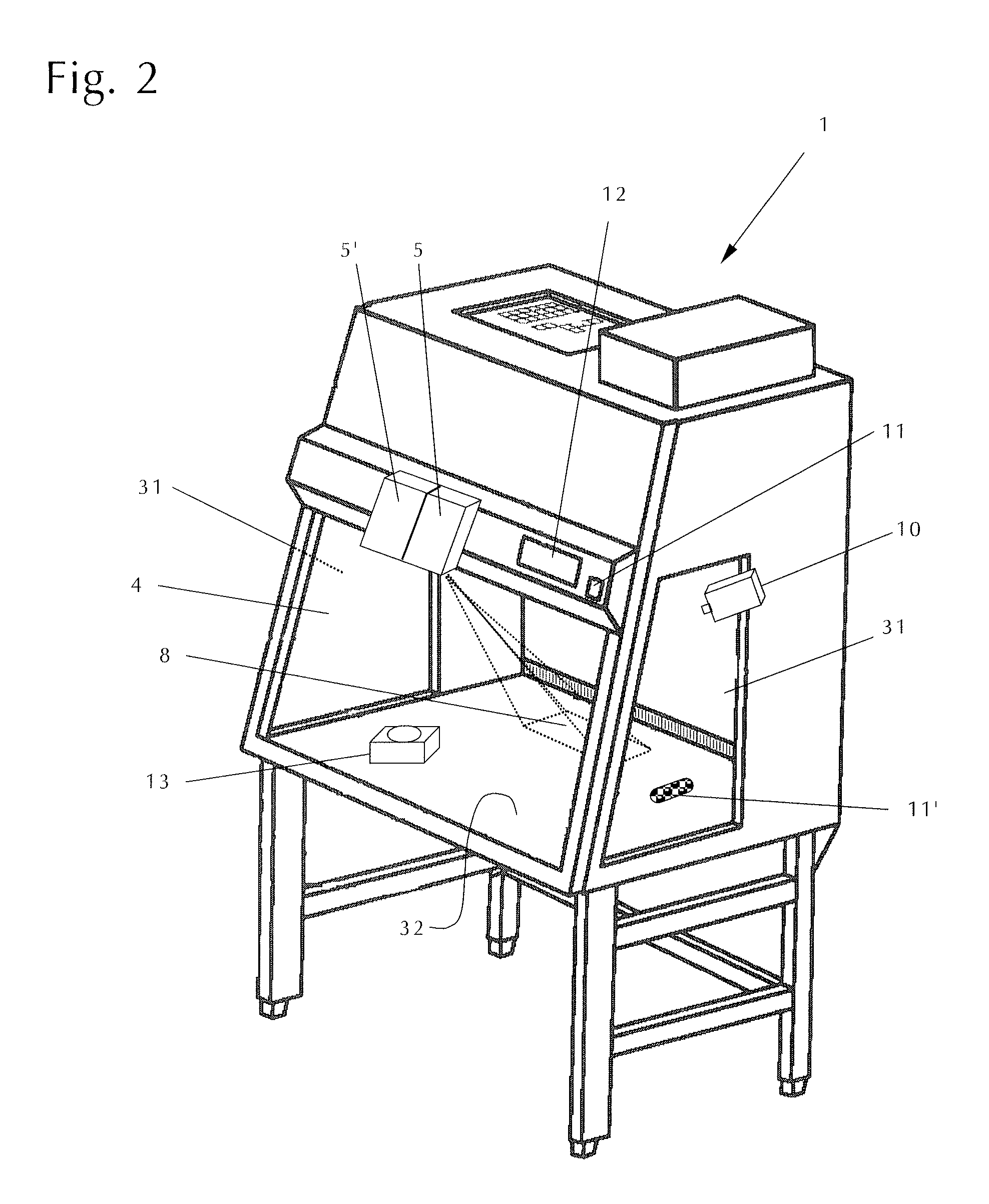 Laboratory Fume Hood With A Projection Apparatus