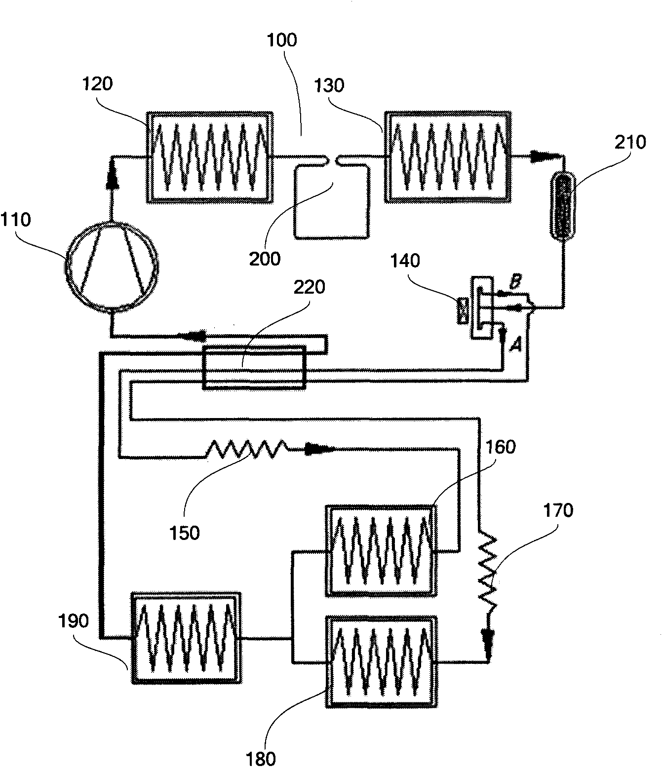 Refrigerating system, refrigerator with same and control method thereof