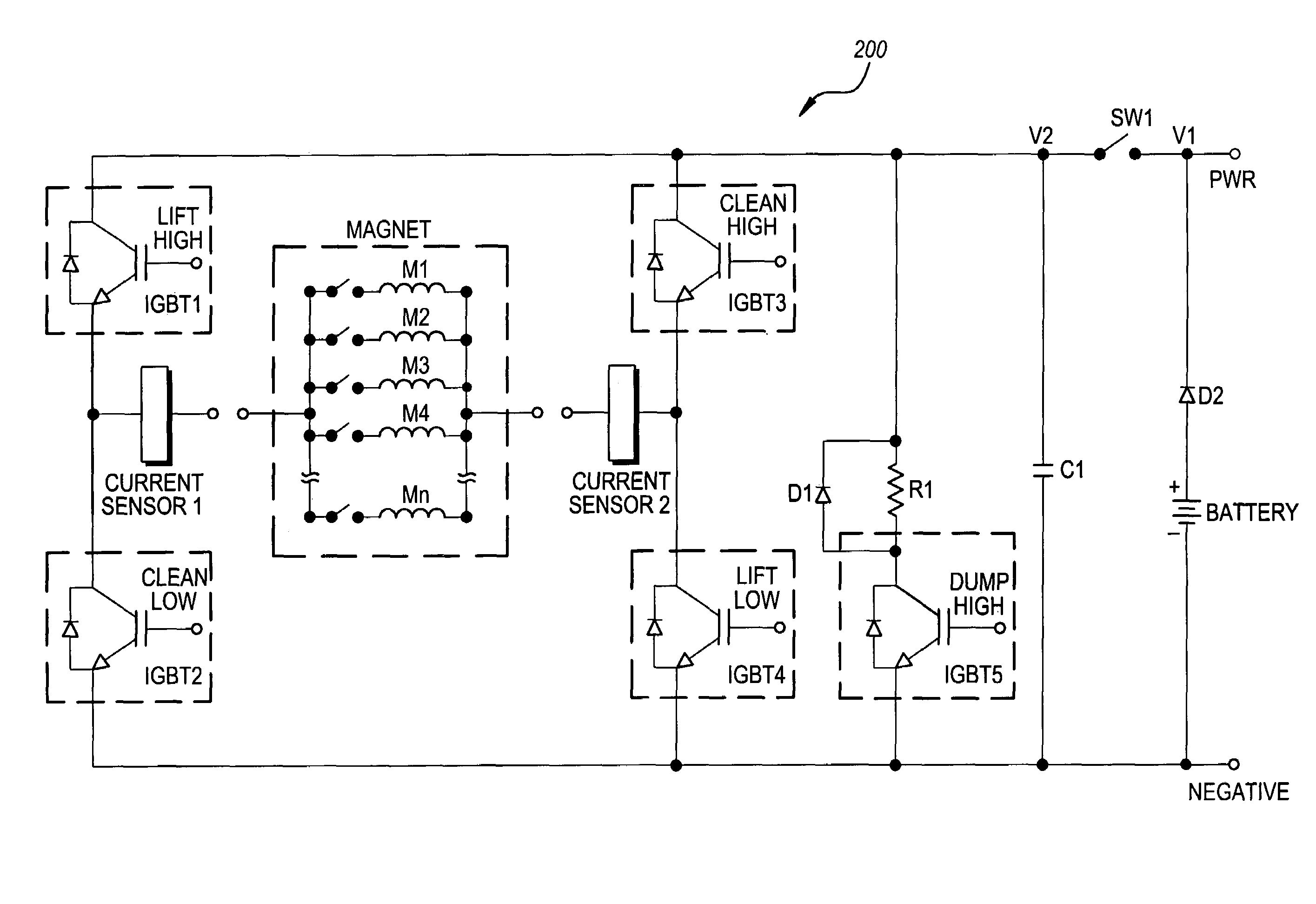 Solid-state magnet control