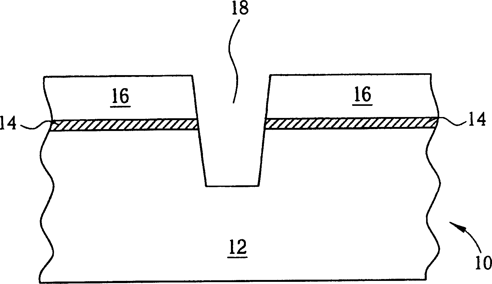 Rear shallow groove isolating process