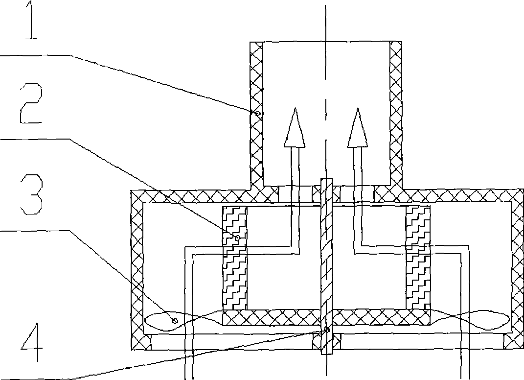 Oil-gas separating device for engine