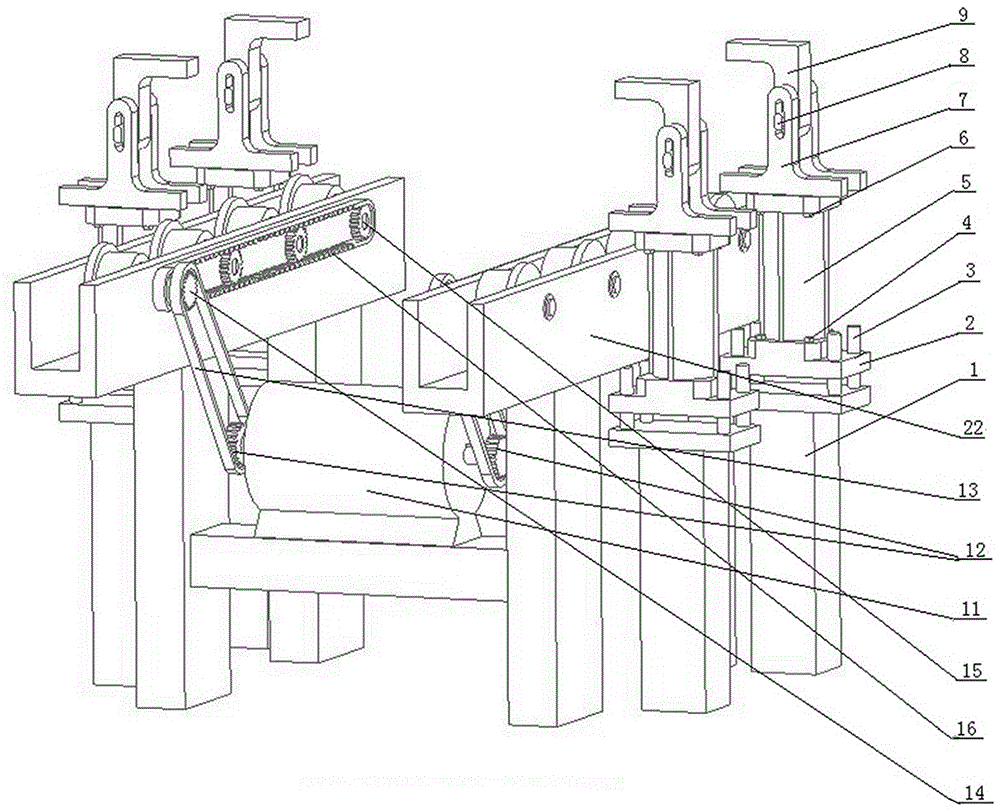 Pouring section line body of iron mould sand coating production line