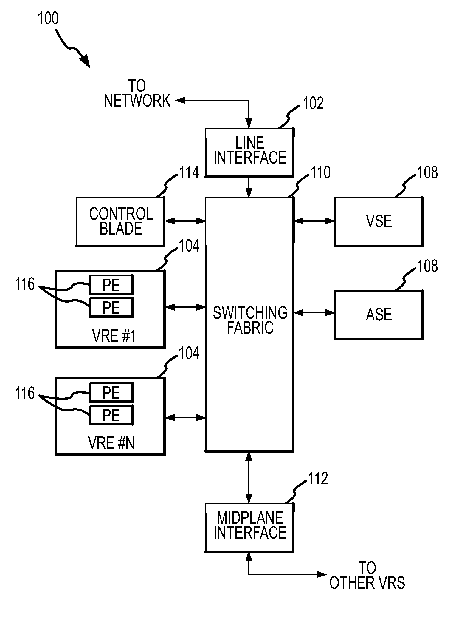 Hardware-accelerated packet multicasting in a virtual routing system