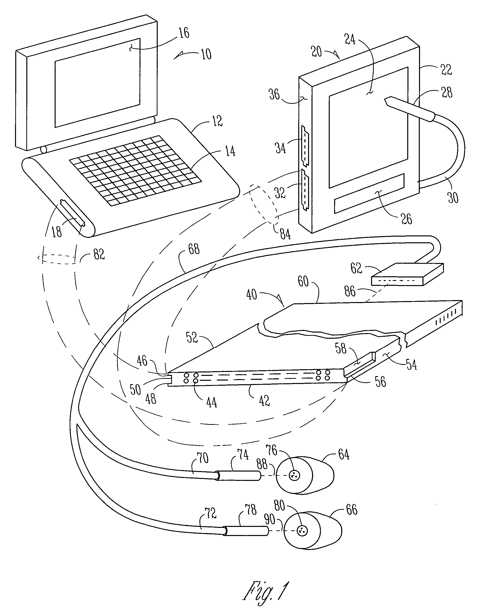 Portable system for programming hearing aids