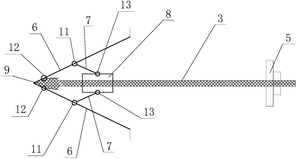 Deep excavated soil cutting slope protection structure and construction method