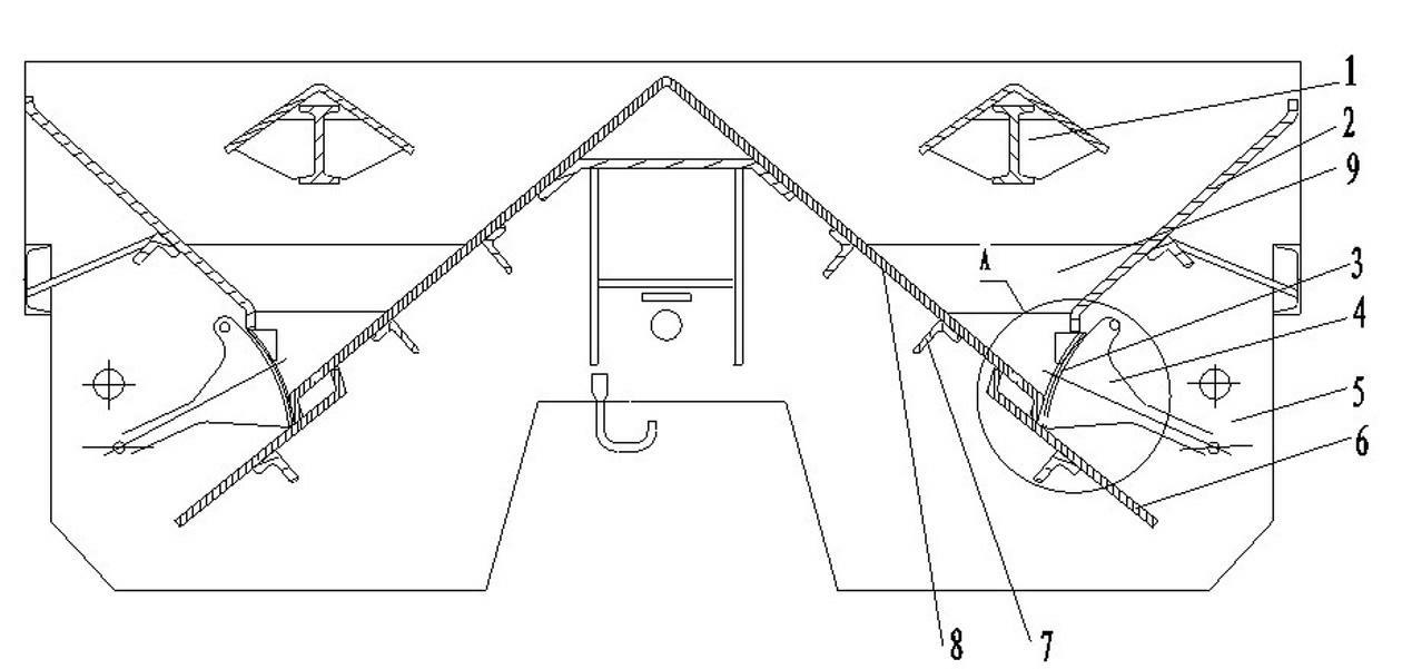 Sealing structure for bottom door of hopper wagon