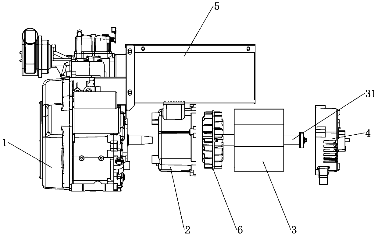 Cooling system of air-cooled gasoline and diesel silent generator set