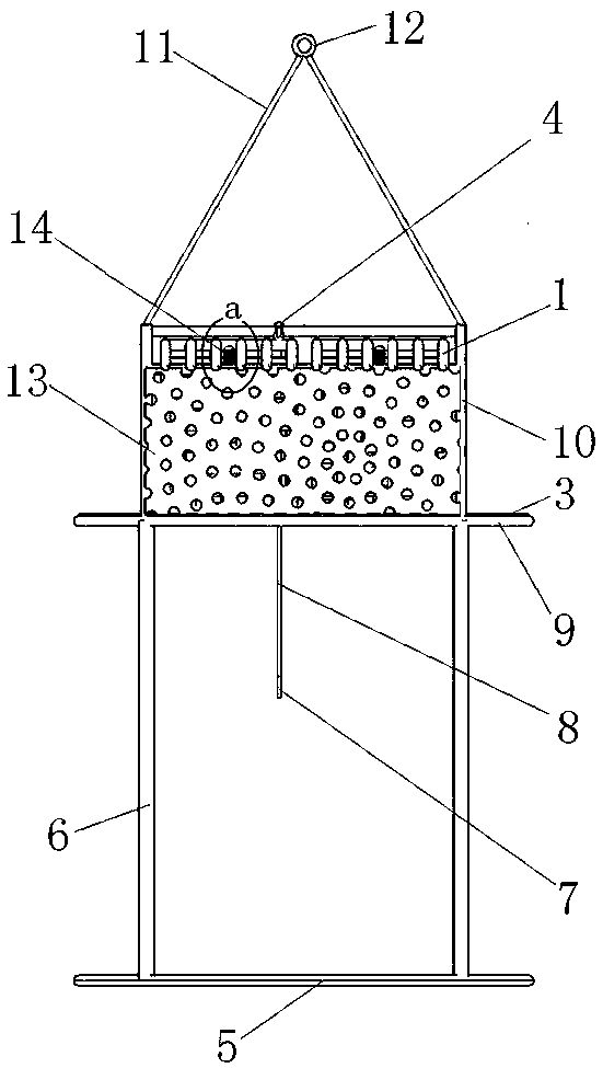 Hole pile excavation safety protection device