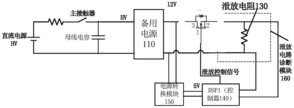 Bus capacitor discharge system and control method for electric vehicles