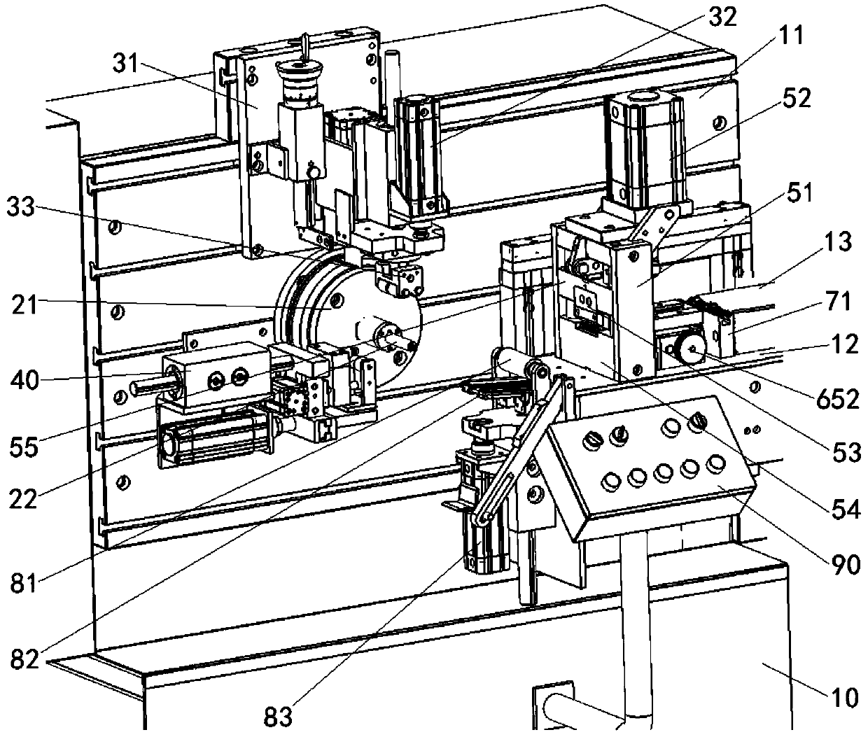 An automatic processing device for steel coils for bearing production