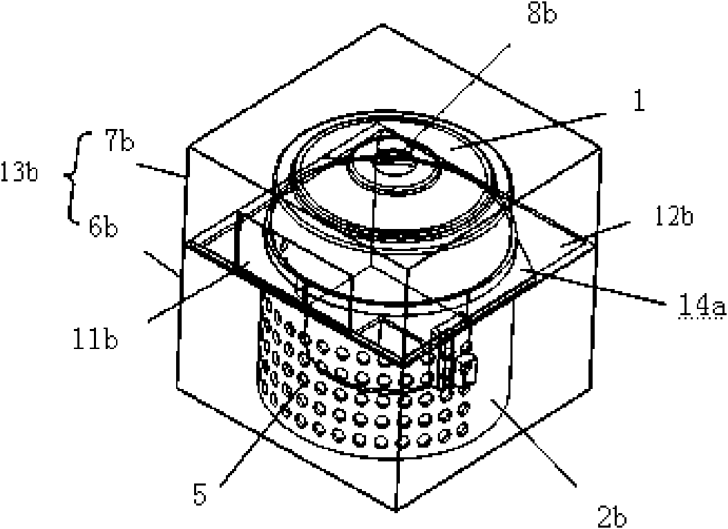 Layered runner motor shell of dust collector