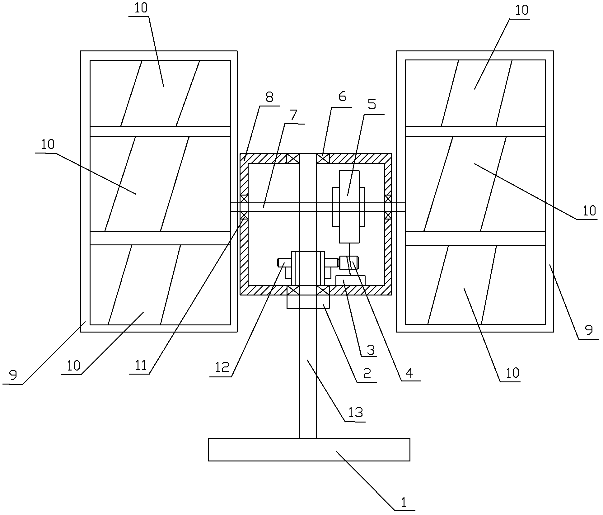 Double-shaft full-automatic solar tracking mechanism