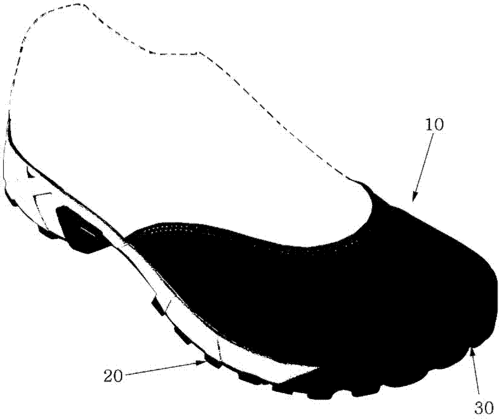Toe cap for footwear, and outsole integrated with same