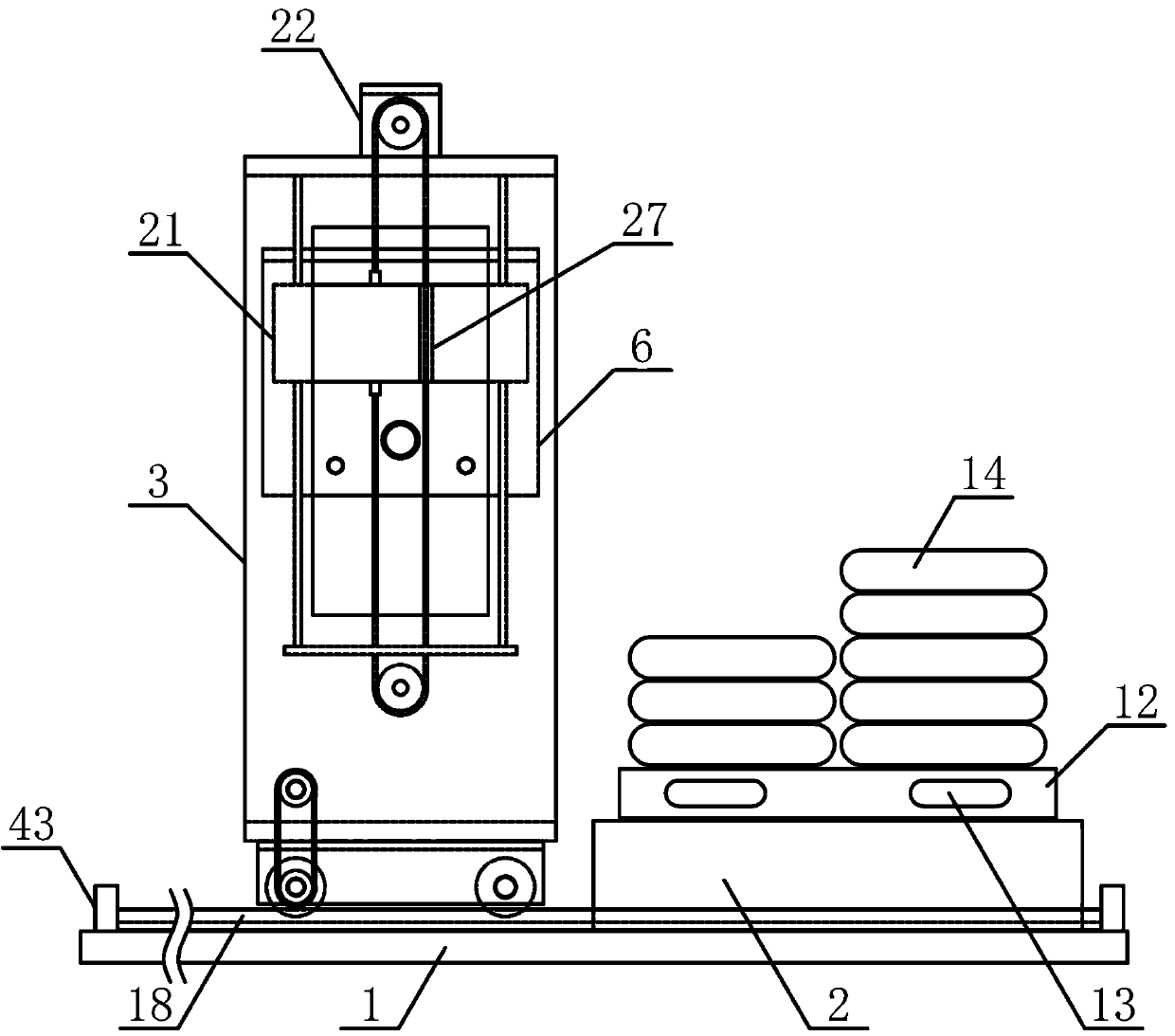 Transferring mechanism of plastic particle storage bag