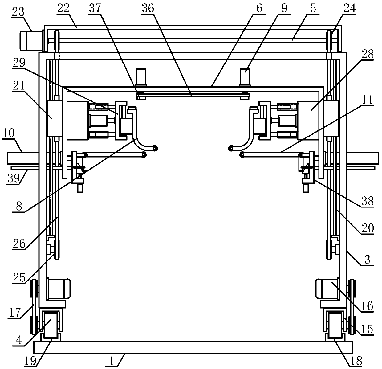 Transferring mechanism of plastic particle storage bag