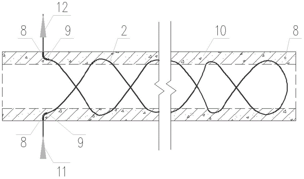 Prefabricated reinforced concrete pipe pile with ground source heat pump double-helical tubular heat exchanger