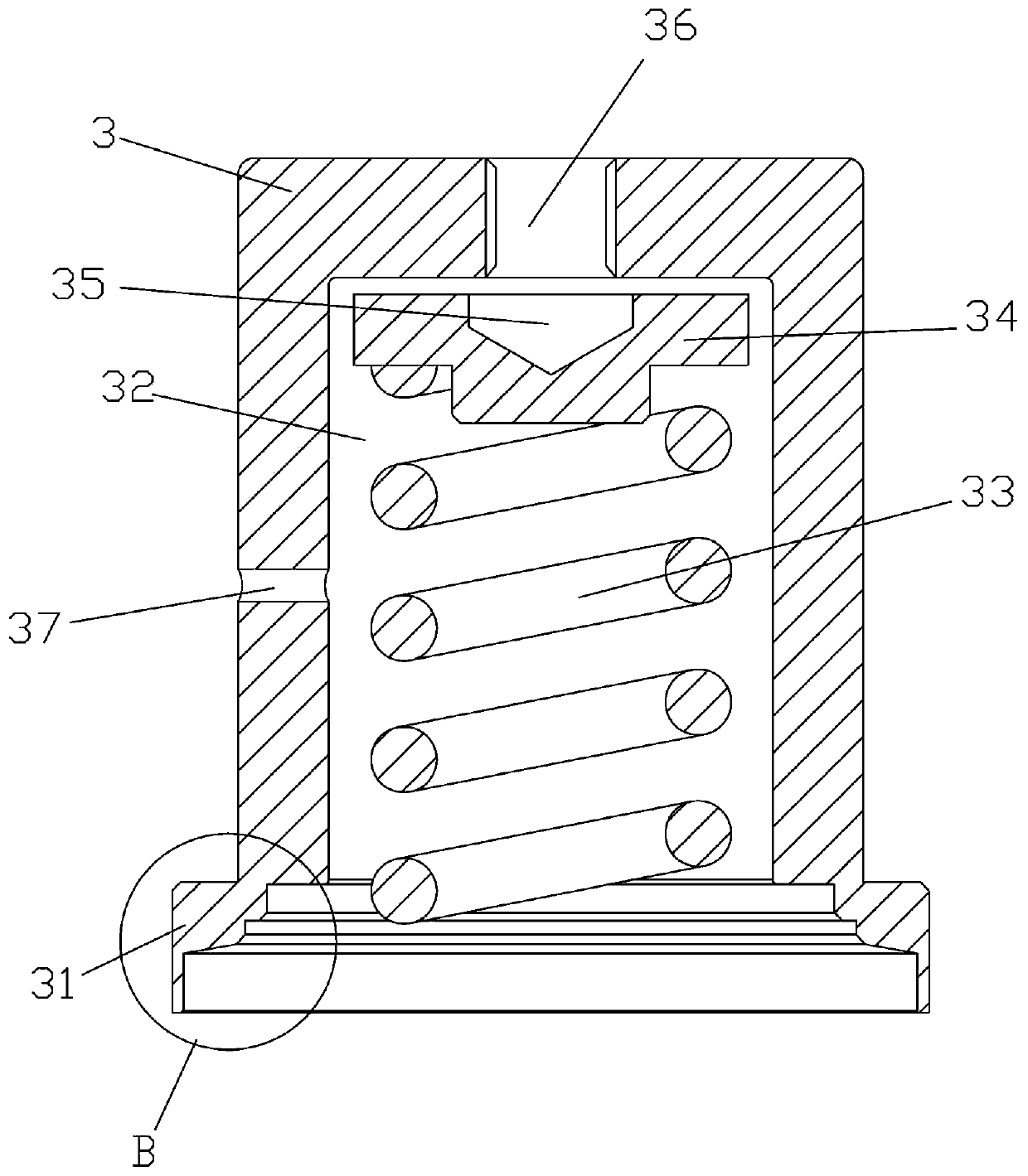 Diaphragm-type pressure reducing valve with high-pressure entering and low-pressure discharging