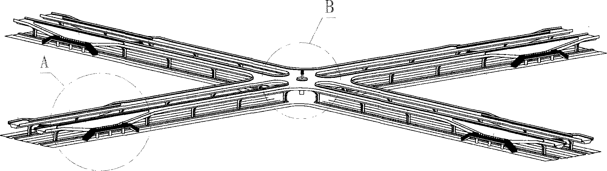 Overhead urban public transportation lane