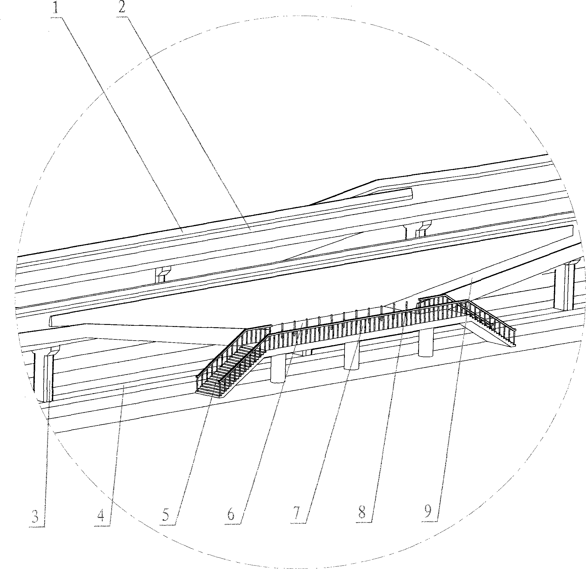 Overhead urban public transportation lane