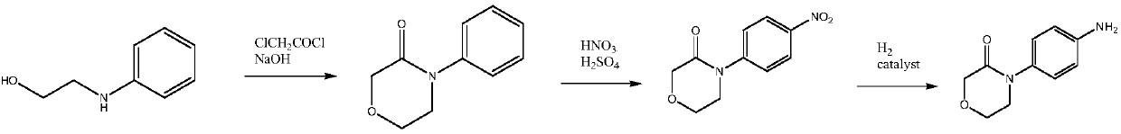 Synthetic method of high-selectivity 4-(4-aminophenyl) morpholine-3-one