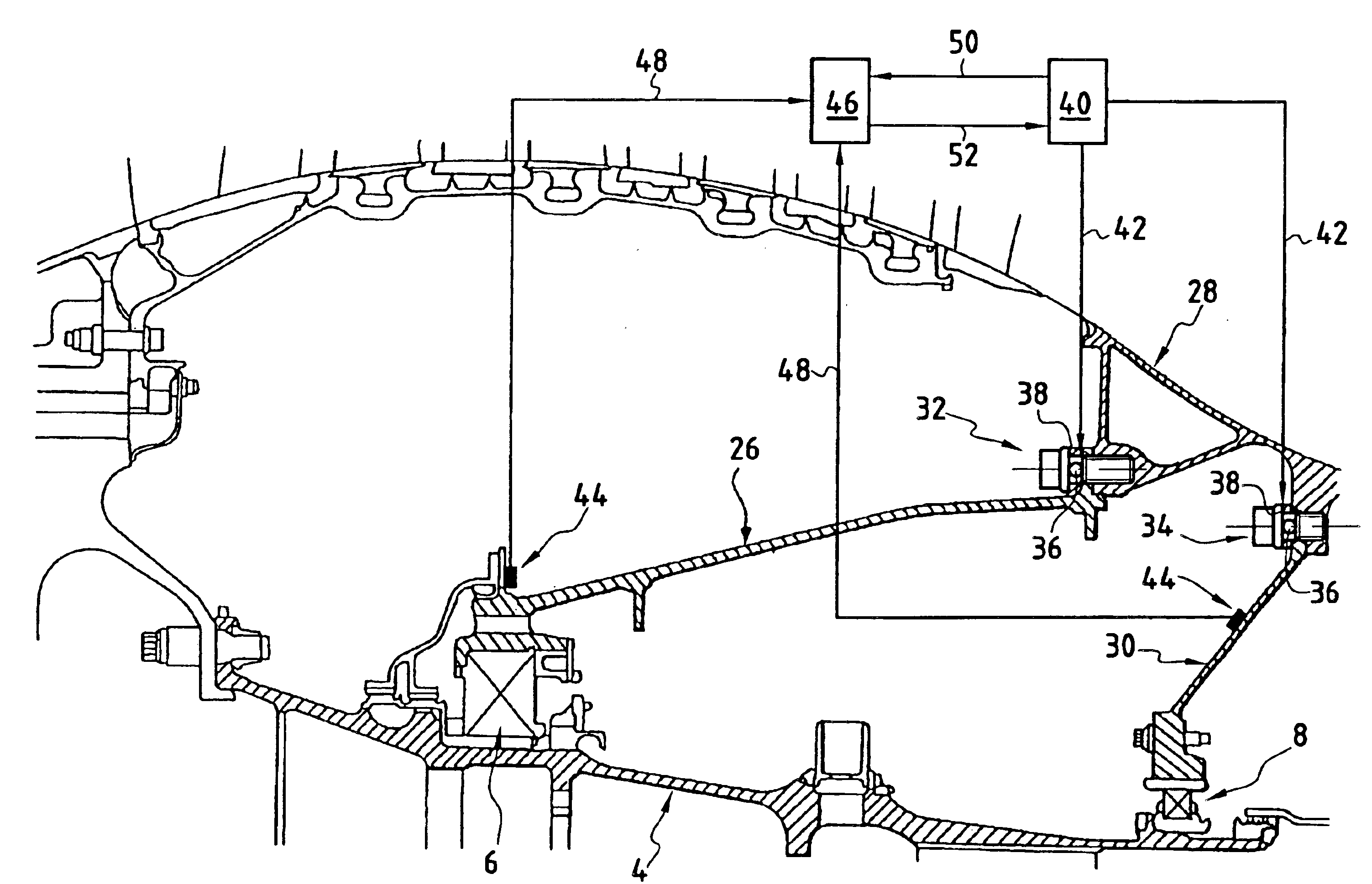 System for decoupling a fan from a turbojet by means of an explosive charge