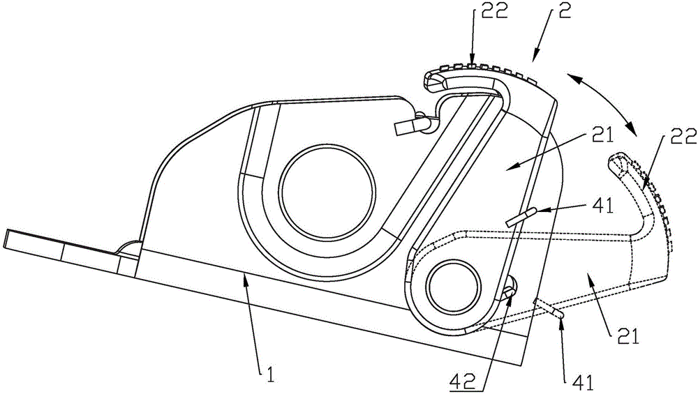Adjusting device with safety protection