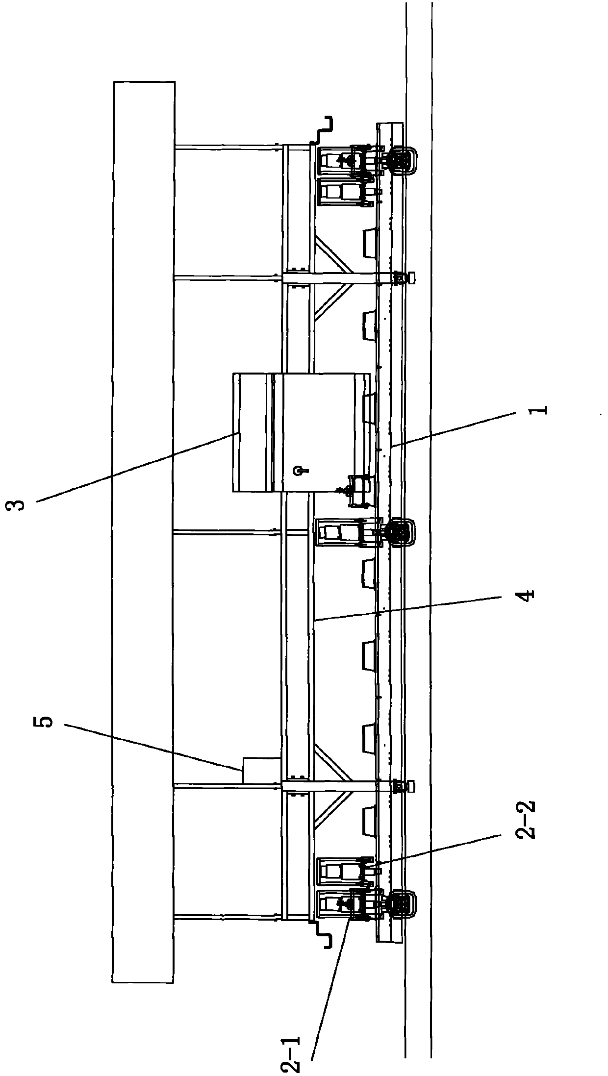 Full-automatic accurate adjustment device for track plate of ballastless track of rapid transit railway