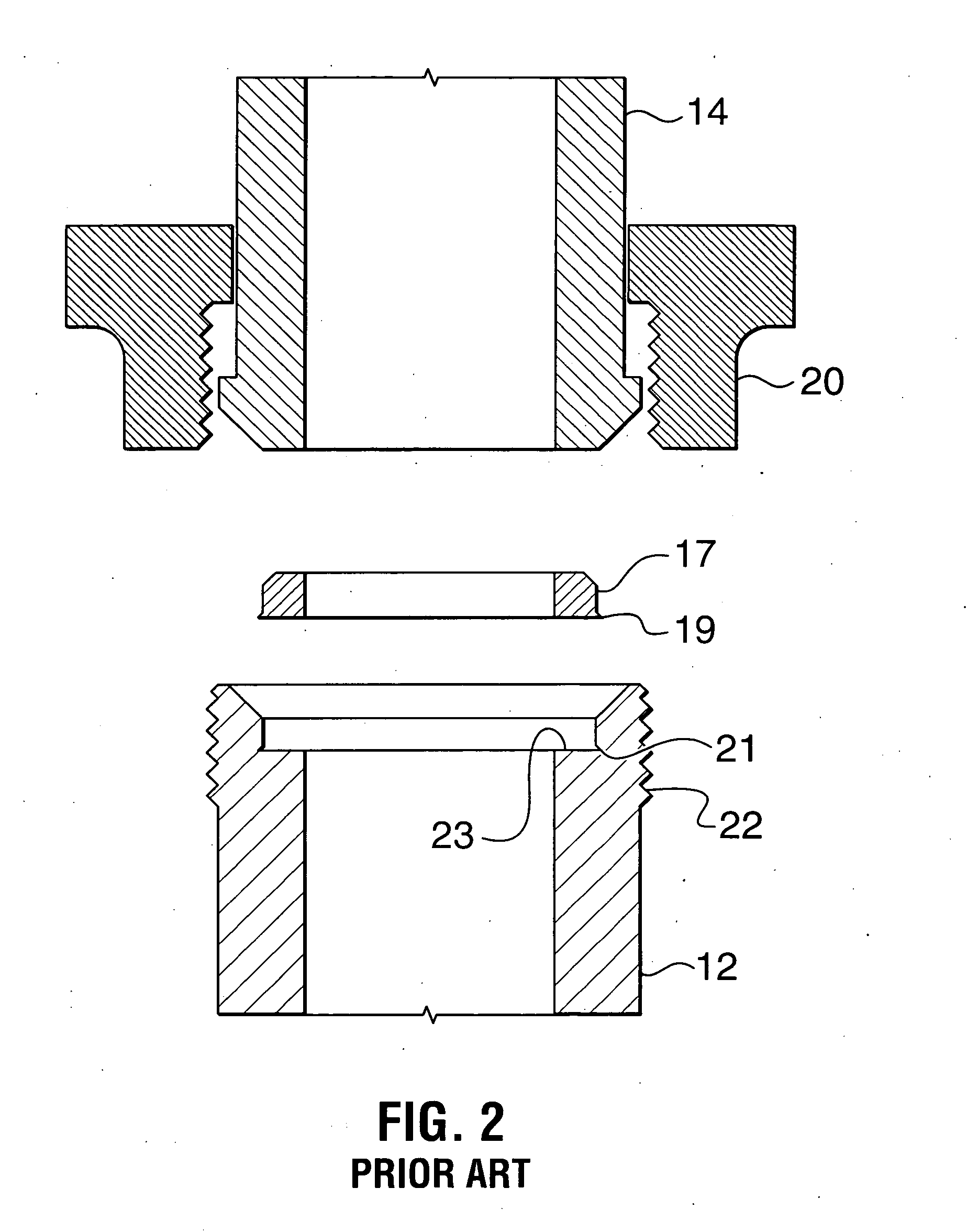 Metal ring gasket for a threaded union