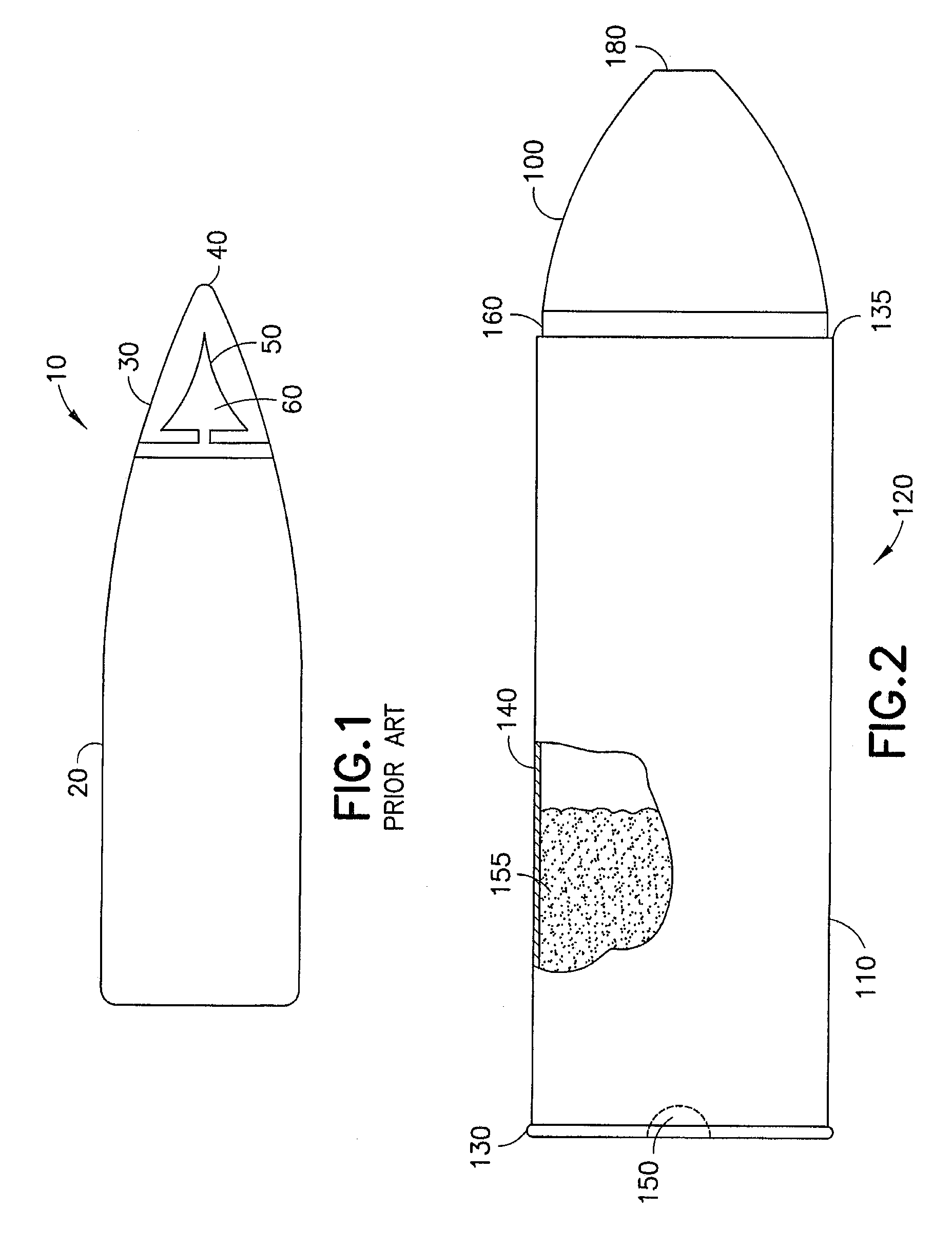 Hollow bullet with internal structure