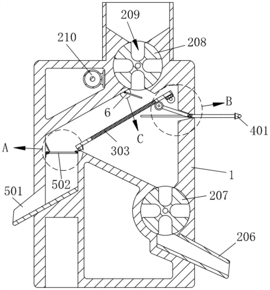 Feed screening device for powder concentrator