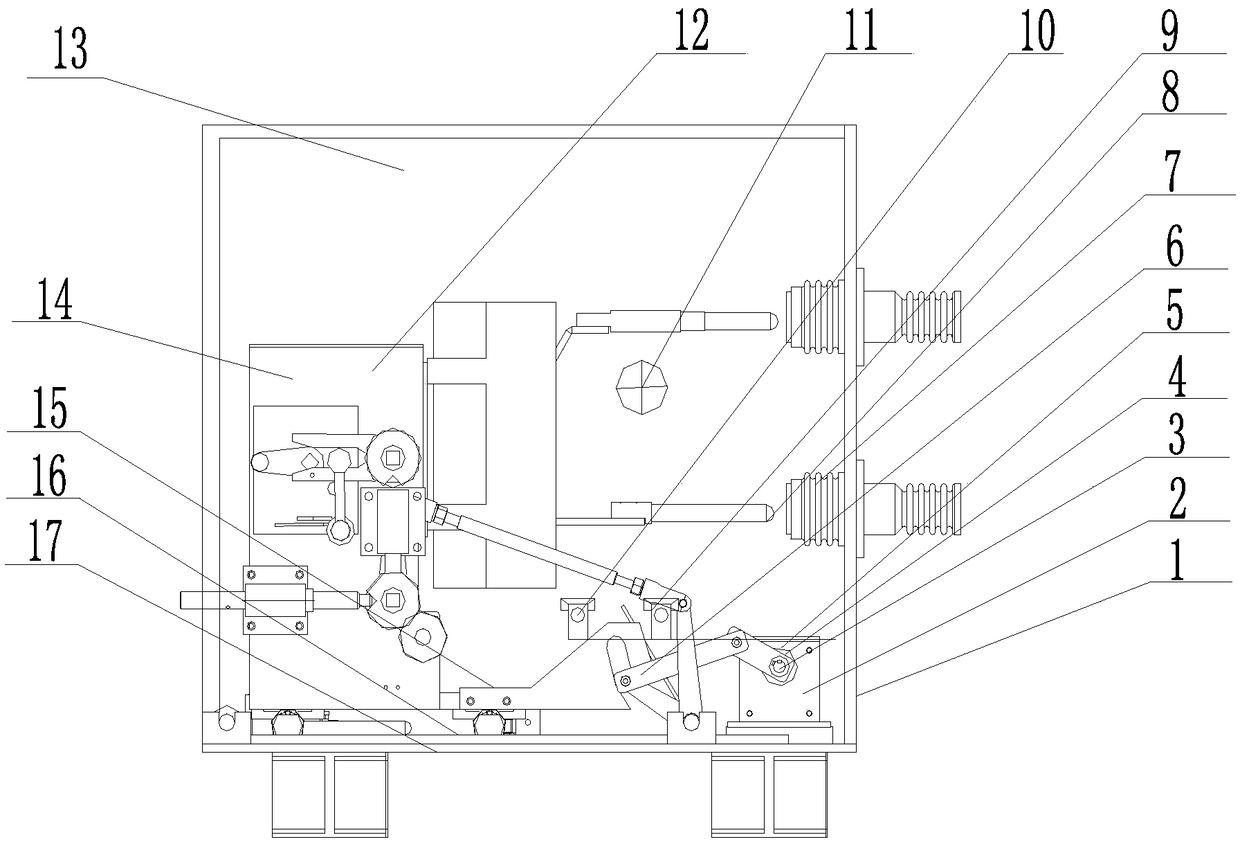A remote operation device for visual distribution circuit breaker trolley