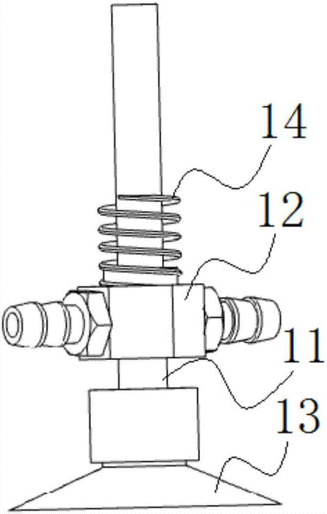 Conveying device based on vacuum suction cups