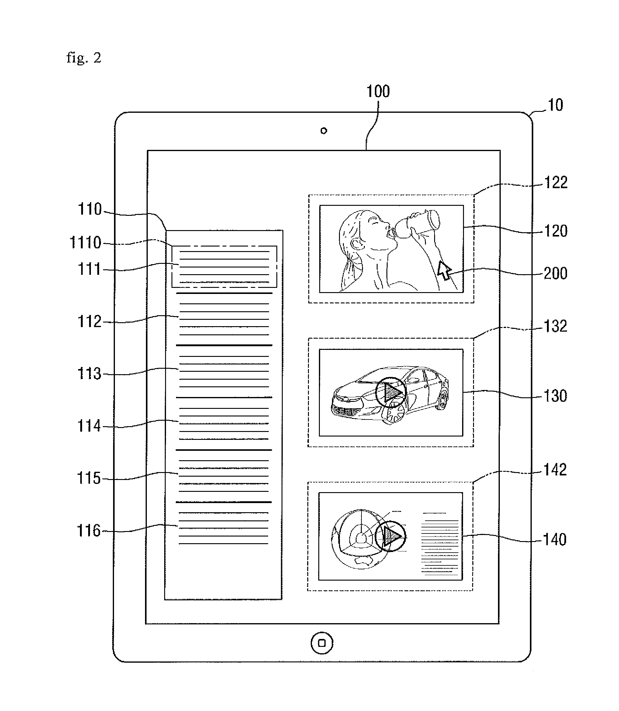 Method for increasing GUI response speed of user device through data preloading, and said user device