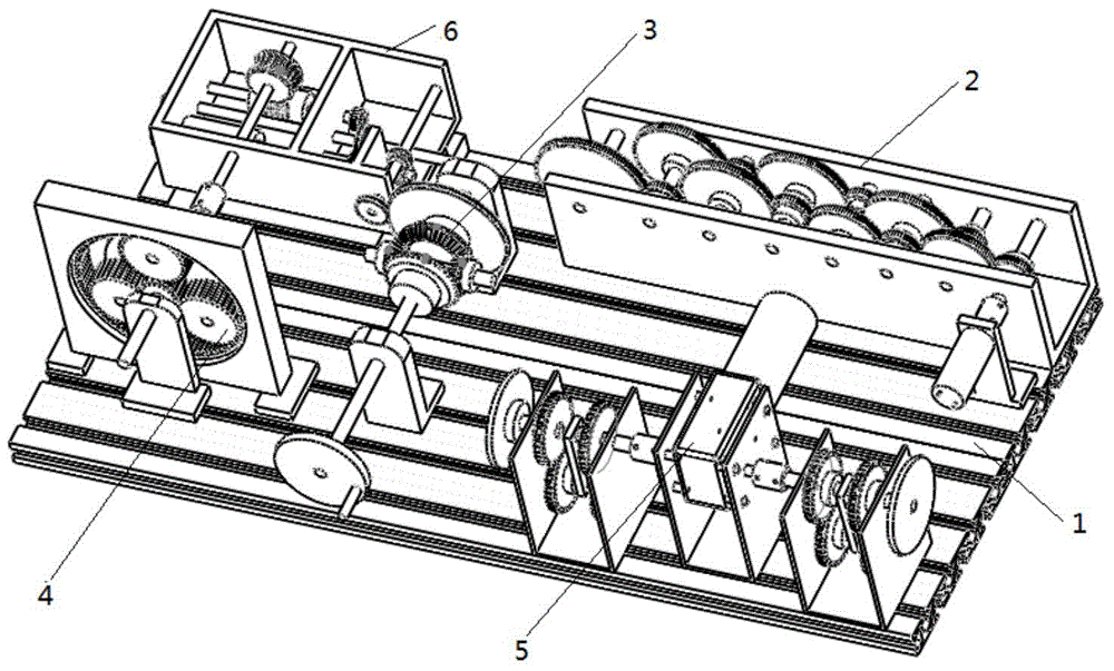 Ordinary gear train and epicyclic gear train function display and contrastive analysis platform