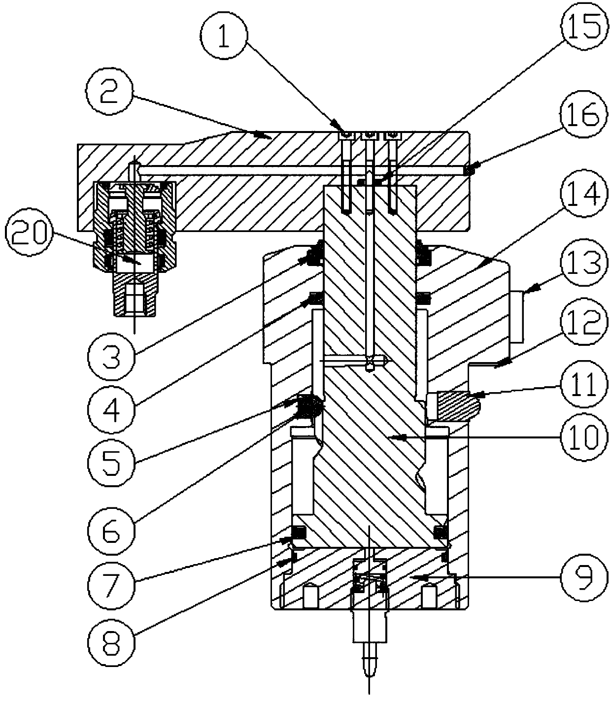 Self-regulation pressing point type rotary clamping device with in-place detection function