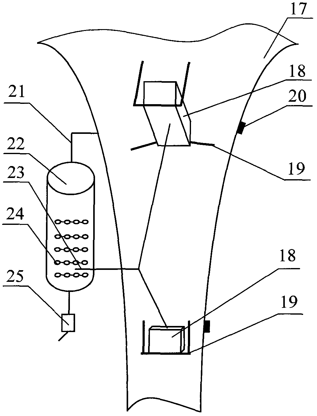 Bunker wall vibration air hammer