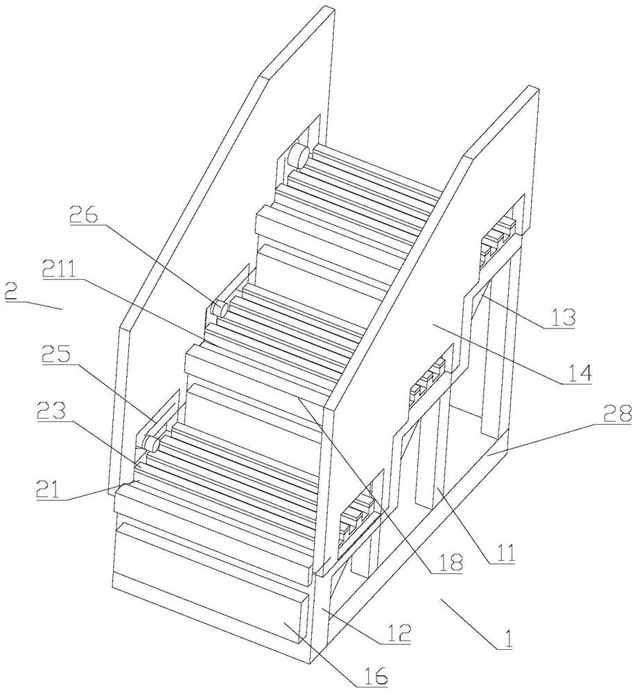 Anti-skid assembly type stair