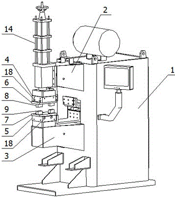 Multi-leg rectangular stirrup welding device