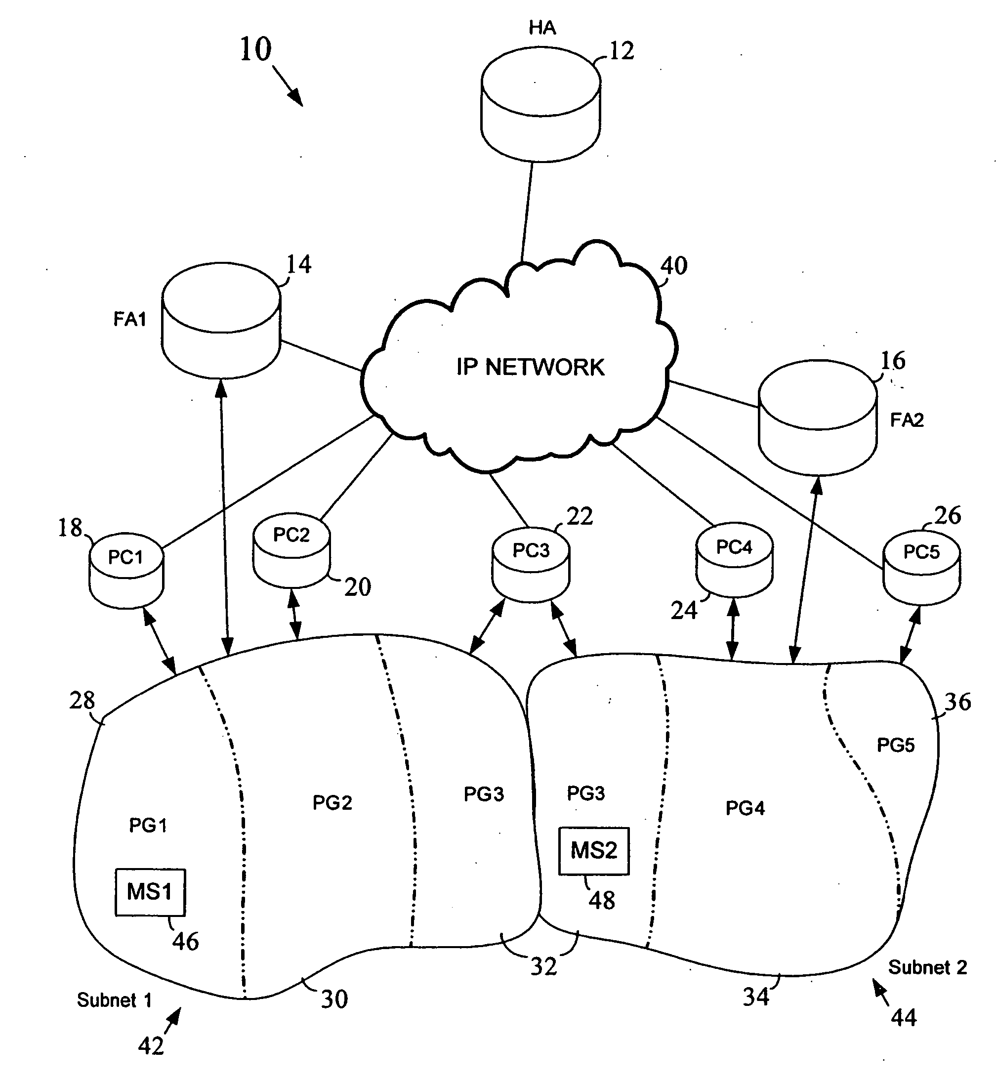 Protocols for communication between paging controllers and paging agents during idle mode paging operations in a wireless network