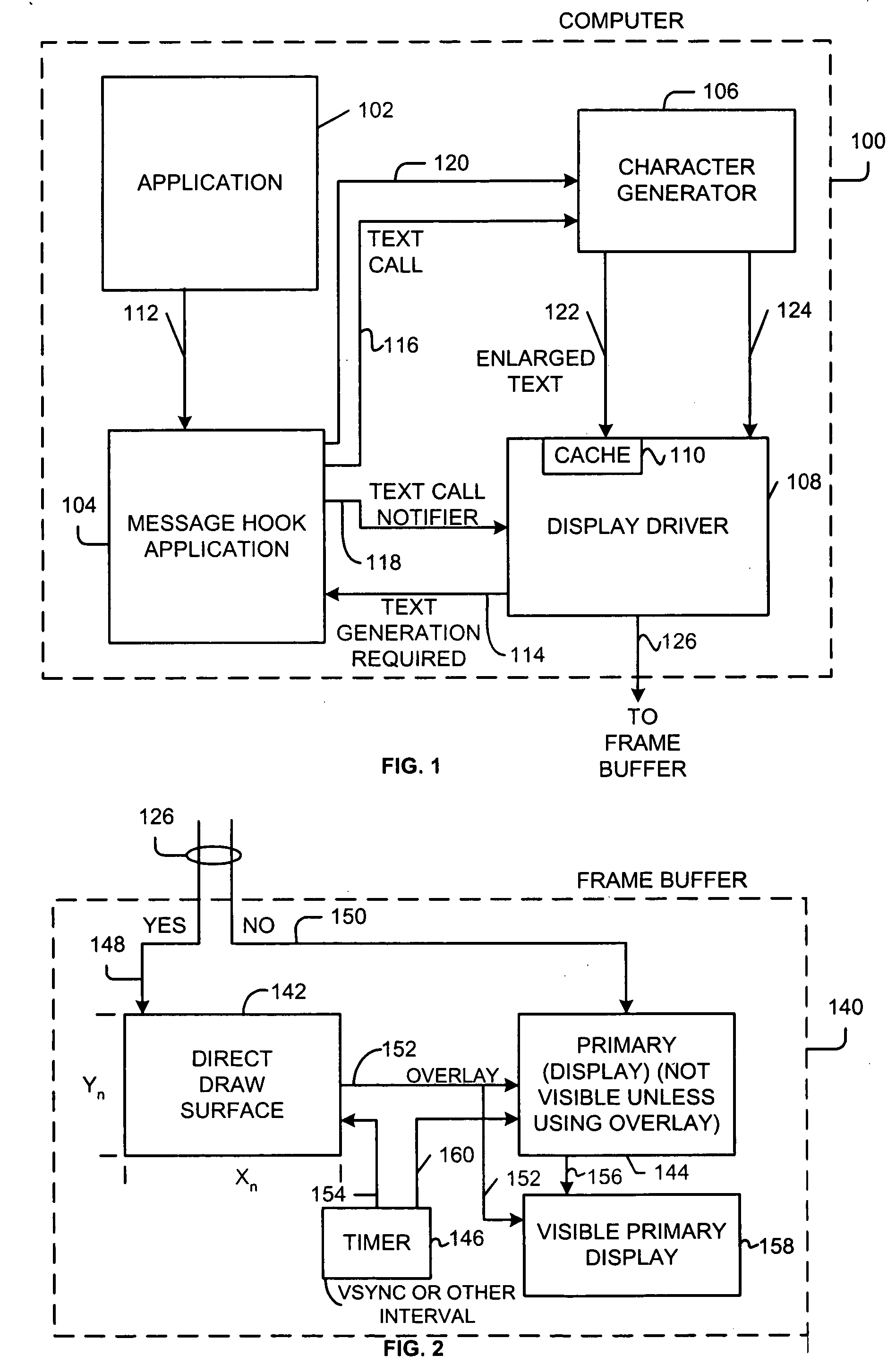 Method and apparatus for enlarging an output display