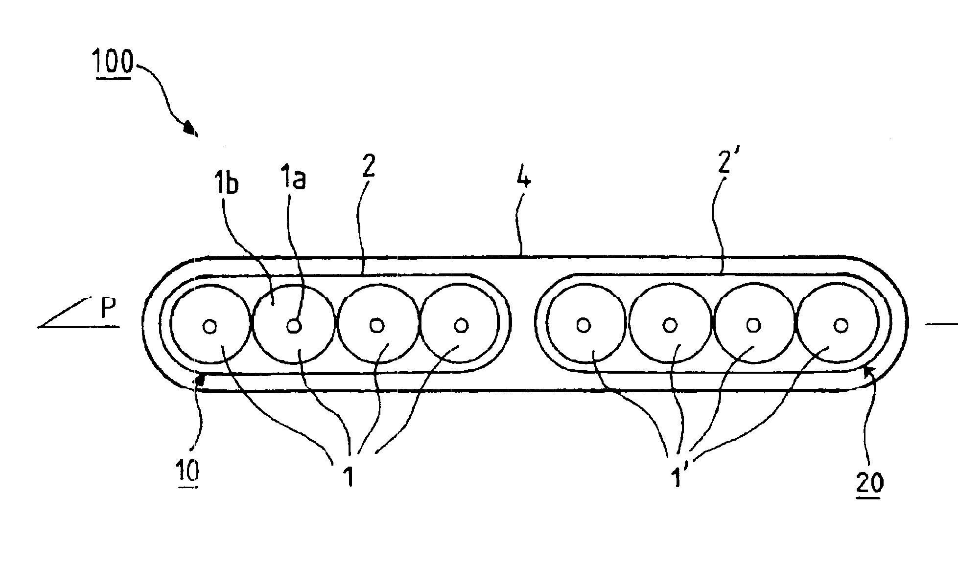 Method of manufacturing an optical fiber ribbon, and an optical ribbon