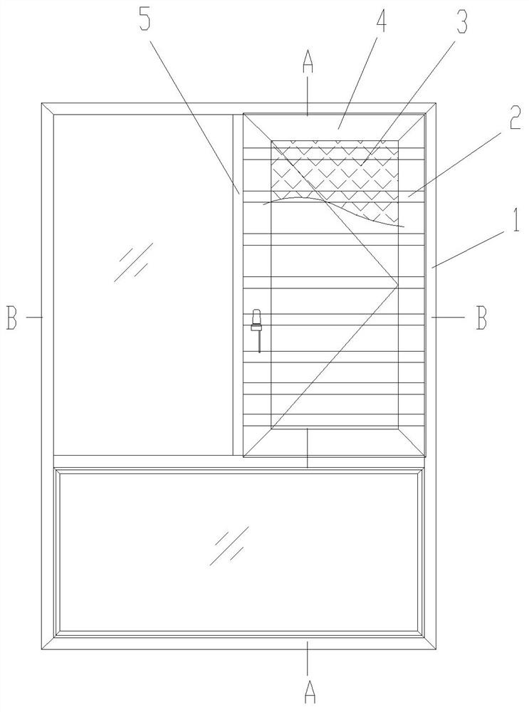 Building energy-saving casement window structure with anti-mosquito and anti-falling functions for children and modification method