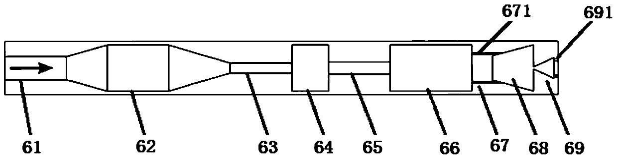 Water treatment device and water treatment method based on fluidic microbubble-ozone coupling